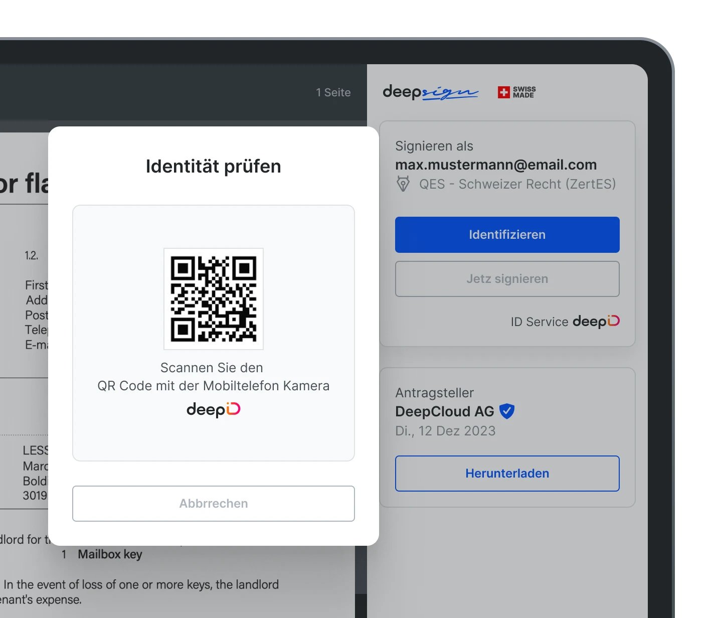 Identität Unterschrift digital prüfen Identität Unterschrift digital prüfen